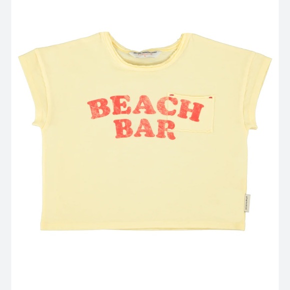 Piupiuchick Other - Kids' Pale Yellow 'Beach Bar' Graphic Tee
